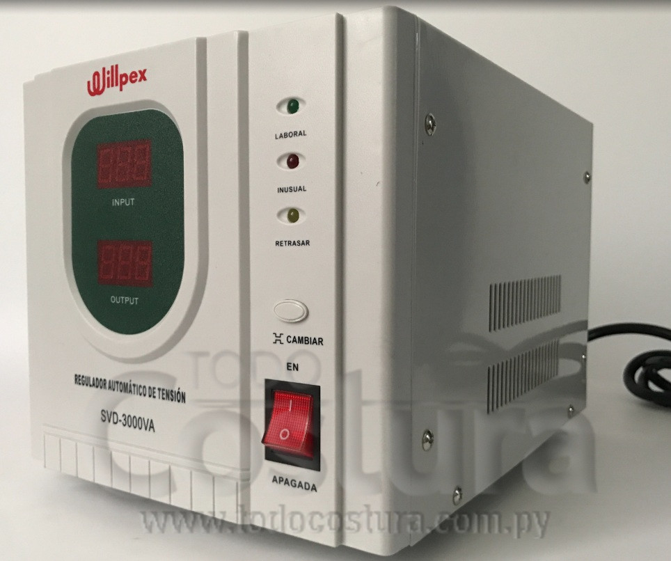 ESTABILIZADOR DE VOLTAJE SERVO (3000VA) WILLPEX SVD-3000VA