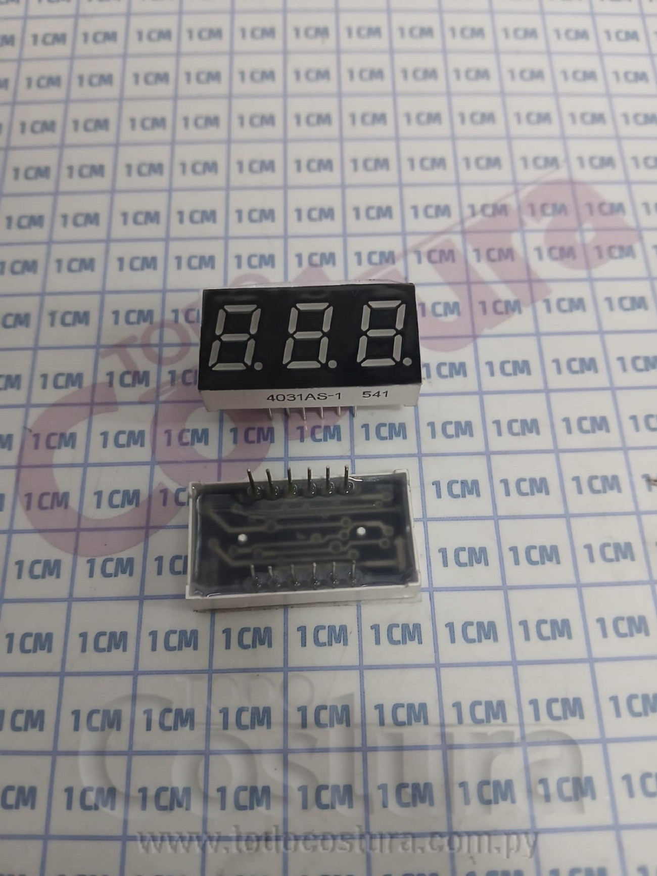 COMPONENTE DISPLAY (3 DIGITOS) DE PLACA DEL PANEL TRANSFER 8 EN 1 SM01