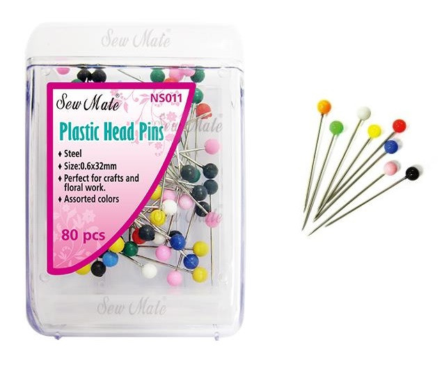 ALFILER CABEZA DE PLAST (0,6 X 32MM - 80 UNID.)