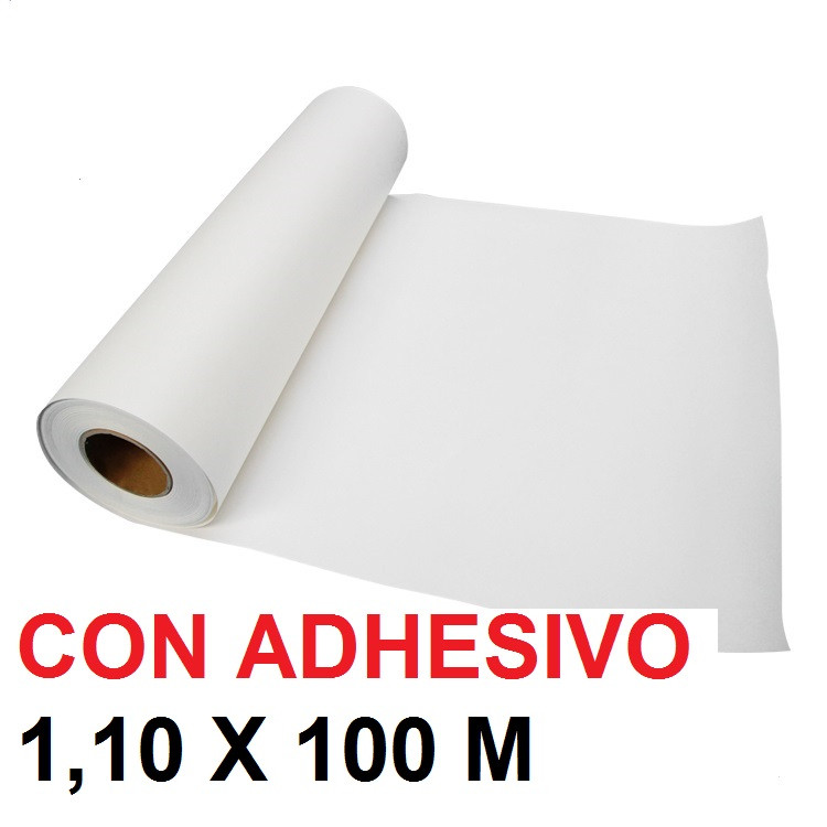 PAPEL SUBLIMACION (1.118 X 100M - 100 GRAMOS) CON ADHESIVO