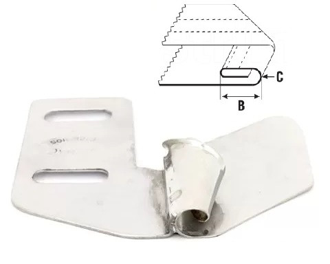 DOBLADILLADOR (10MM) BOLSILLO DELANTERO DOBLE AGUJA