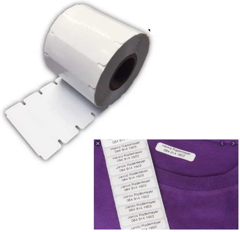 ETIQUETA (FUSIONABLE PERFORADO; BLANCO ; 46MM X 12MM) 033IR (2000 UNIDADES)