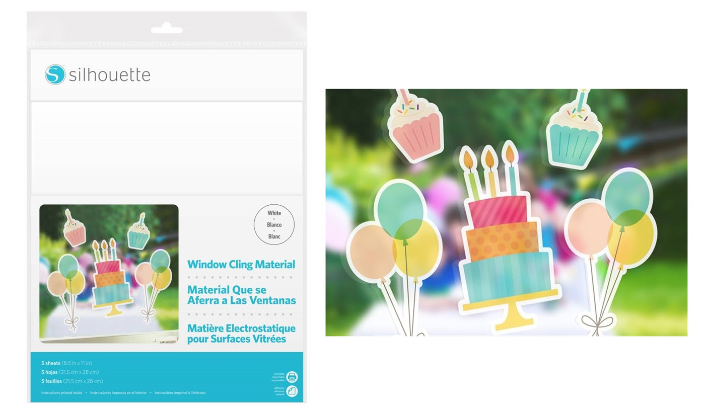 PAPEL STICKER P/ VIDRIO (BLANCO ; 21,5CM X 28CM ; 5 UNIDADES)