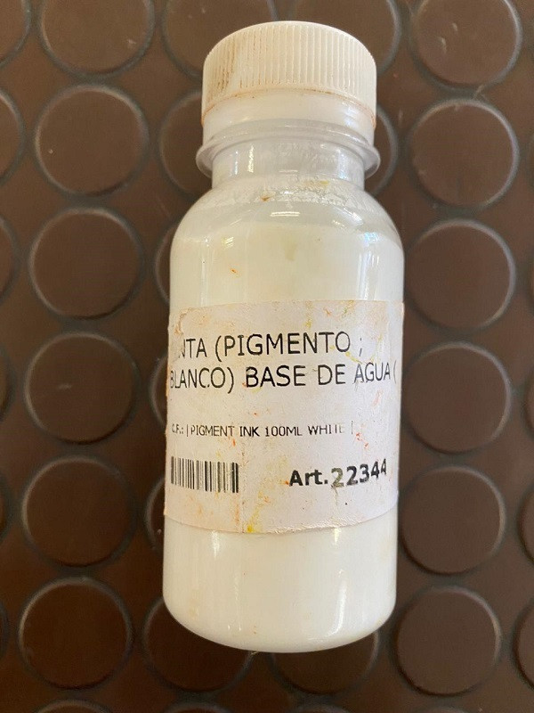 TINTA (PIGMENTO - BLANCO) BASE DE AGUA (100ML) SERIGRAFIA