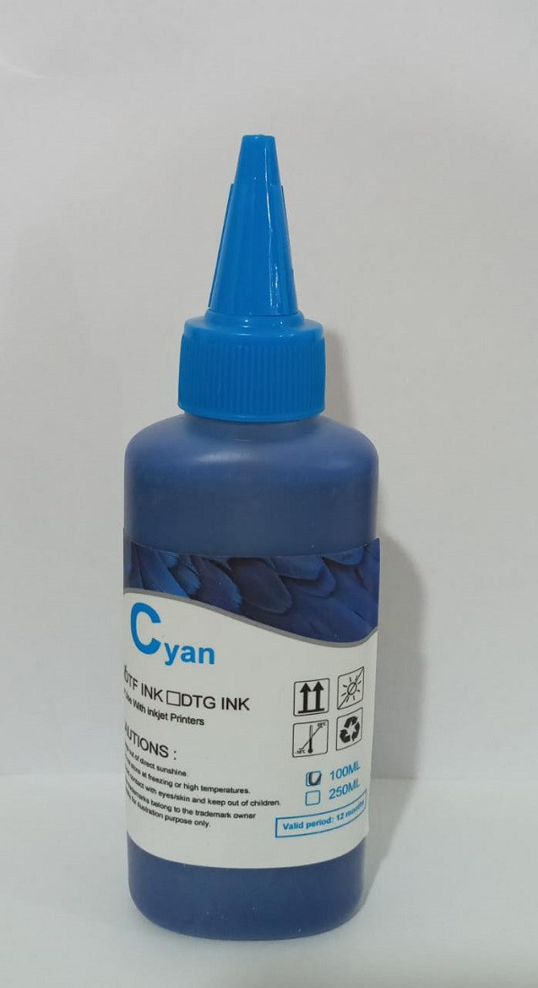 TINTA PIGMENTADA (CYAN ; 100ML) PARA IMPRESORA DTF