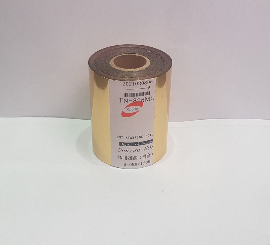 ETIQUETA FOIL ORO MATTE (8CM X 120 METROS) P/ TRANSFER WILLPEX