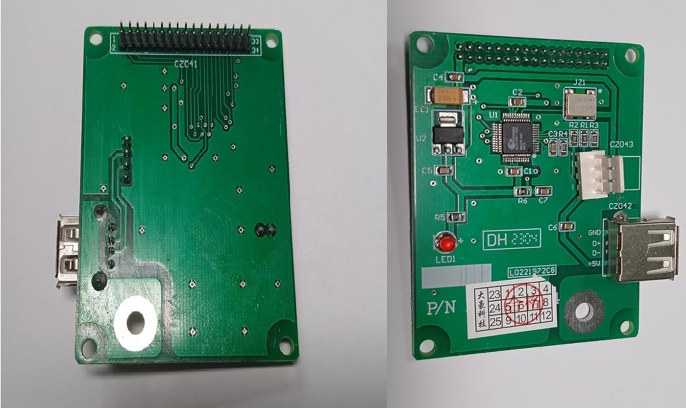 PLACA DE CONTROL DEL DISPLAY BORDADORA INDUSTRIAL ZGM C-1201