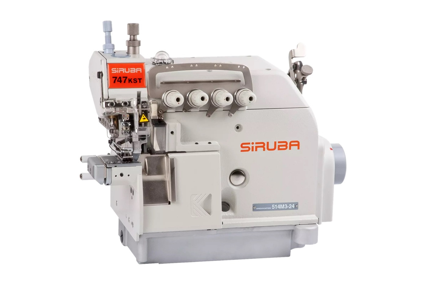 OVERLOCK ELECT. (CILINDRICA - DOBLE ARRASTRE) SIRUBA 747KST-514M-3-24/VT (MOTOR INCORPORADO)