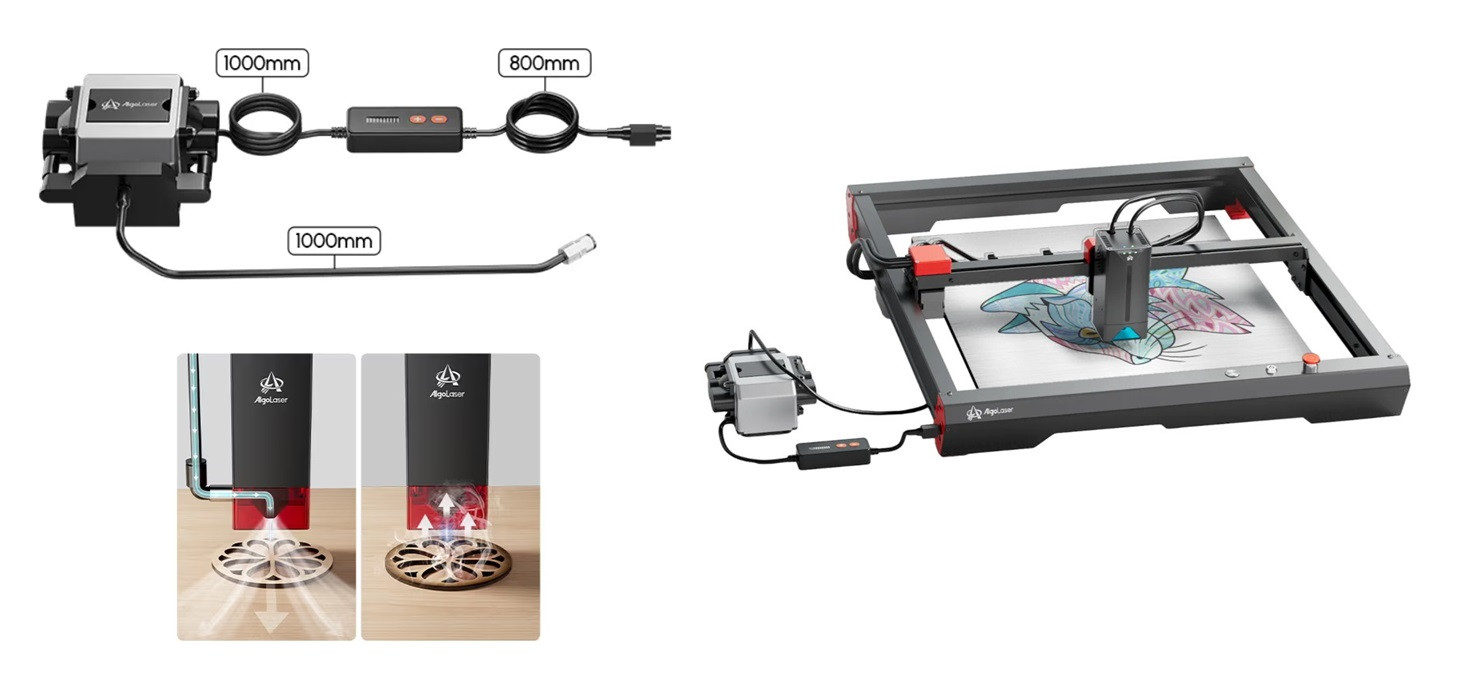 COMPRESOR BOMBA DE AIRE GRABADORA LASER DIODO WILLPEX ALGOLASER DIY KIT 10W / ALPHA 10W