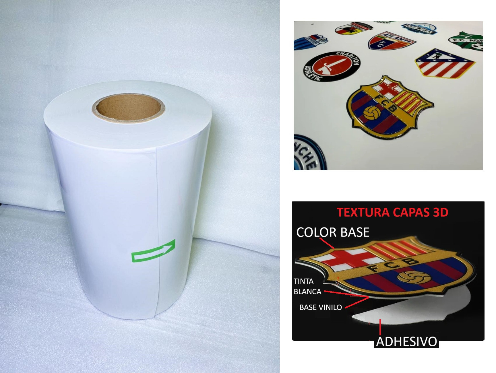 PAPEL FILM A PARA STICKER (30CM X 50 METROS) PARA IMPRESION UV DTF